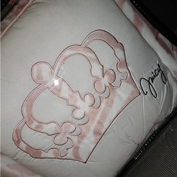 Juicy Couture Pink Plush Zebra Print Comforter Set Queen - Picture 4 of 5